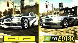 Need for Speed Most Wanted PS2 vs PC RTX 4080 4K Max Settings Graphics Comparison [upl. by Kylander]