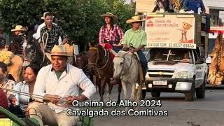 Cavalgada das Comitivas na Queima do Alho 2024  Montes Claros de Goiás [upl. by Thatcher]