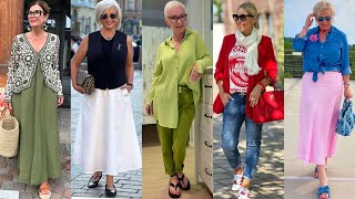 Natural Older Women OVER 50 60 70 New Trends Fashion For Women Autumn WinterFall Fashion 2024 [upl. by Vitale]