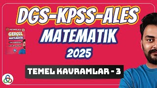 Temel Kavramlar  3 Video  DGSKPSSALES Matematik  2025 [upl. by Ecnerual678]