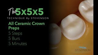 All Ceramic Crown Prep in 5 Minutes The 5x5x5 Technique [upl. by Laertnom84]