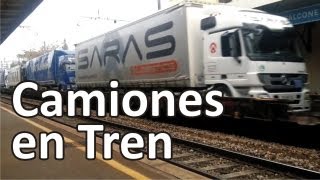 Camiones viajan en Tren [upl. by Infeld]