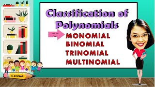 Classification of Polynomials  Monomial  Binomial Trinomial  Multinomial [upl. by Limoli922]