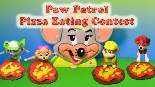 The Paw Patrol Has a Chuckee Cheese Pizza Eating Contest [upl. by Odnalo]