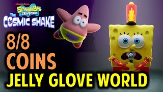 Jelly Glove World All 8 Coins Locations  SpongeBob SquarePants The Cosmic Shake [upl. by Hsejar]