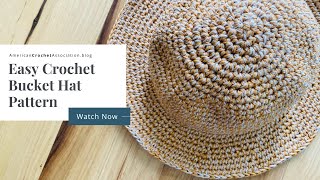 🧶 Easy Crochet Bucket Hat Pattern [upl. by Anihpesoj]