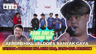 Favian Fans RRQ Brisik Interview Kocak TLID VS GEEK FAM [upl. by Yevad]