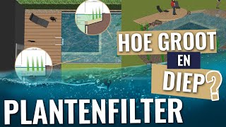 Hoe groot en diep moet je plantenfilter zijn voor een zwemvijver Natuurlijke zwemvijver DIY [upl. by Leontina767]