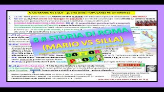 8 STORIA ROMA ⚔ MARIO VS SILLA opitmates vs populares bellum sociale guerra civile riassunto [upl. by Tawnya866]