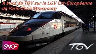 A bord du TGV sur la LGV EstEuropéenne de ParisEst à Strasbourg [upl. by Drol]