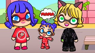 A LADYBUG TEVE UM FILHO COM CAT NOIR NO AVATAR WORLD [upl. by Any188]