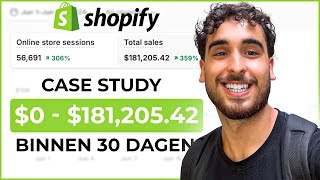 Van €0 Naar 18120542 in 30 Dagen Met Shopify Dropshipping Case Study  Product Revealed [upl. by Thia]