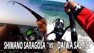 DAIWA SALTIST vs SHIMANO SARAGOSA Review and Comparison with field demonstration [upl. by Kleeman199]