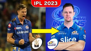 IPL 2023  RCB HAVE TRADED JASON BEHRENDORFF TO MUMBAI INDIANS  IPL 2023 FIRST TRADE [upl. by Aidnis]