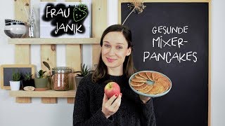 Gesunde Apfel Pancakes aus dem Mixer  nur 4 Zutaten glutenfrei amp vegan [upl. by Volkan725]