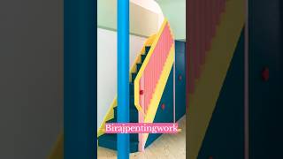 Stairs colour caminetionstairs colour designshortvideo shorts shortsvideo asianpaints art [upl. by Eimmot]