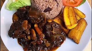 HOW TO MAKE JAMAICAN OXTAIL STEP BY STEP  FALL OFF THE BONE OXTAIL [upl. by Minica]