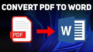 How to Convert PDF to Word  Change PDF File to Word for Free [upl. by Anegroeg]