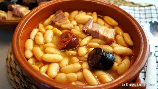 Fabada Asturiana con trucos para desgrasarla y cocer las alubias y morcillas sin que se rompan [upl. by Aihsaei]