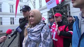 Konferencja prasowa  użycie gazu pieprzowego w czasie protestu rolników [upl. by Cappello]