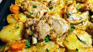 Мясо с картошкой и майонезом в духовке цыганка готовит Картофель с мясом легко Gipsy cuisine [upl. by Drawd]