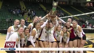 HS Volleyball New Bremen Earns BacktoBack DIV IV State Titles With 31 Win Over Calvert [upl. by Zedecrem]