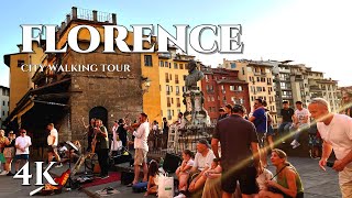 4K WALK Florence Italy Walking Tour 2024 Summer  60fps HDR [upl. by Ailbert]