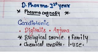 CardiotonicDigitalisArjunaBiological sourceChemical constituentsfamilyUse dpharma [upl. by Zulema]