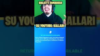 BIGLIETTI RIMBORSI GRATIS FORTNITE [upl. by Dez]