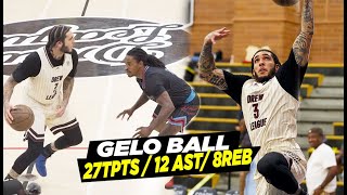 Freshman Eli ELLIS Teams Up w Gelo Ball at The Drew League Gelo Drops 27 Points 12 Asts amp 5 Rebs [upl. by Nnairrek]