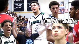 Lonzo Ball quotYOU CANT GUARD MEquot LiAngelo Talking TRASH amp LaMelo CRAZY JELLY at 14 [upl. by Cirek]