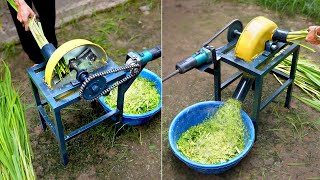 DIY chaff cutter from pot cap  Homemade chaff cutter  DIY [upl. by Elisabeth638]