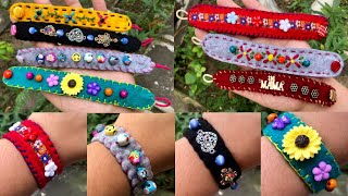 PULSERA DE FIELTRO CON PEDRERÍA💎  DIY ❤️🌷 Ideales para venta 🤩 [upl. by Hsivat]