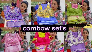 combow sets✨ sareedesigner blouses collection👌 [upl. by Buffo]