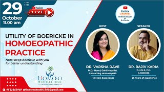 Utility of Boericke in Homoeopathic Practice Dr Rajiv Karia [upl. by Yennaiv]