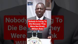 Nobody Is Going To Die Because They Were Not Drunk  President William Ruto [upl. by Eidna]