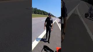 Biker accidentally interrupts a motorcycle procession 😬 kenny1020304050yt [upl. by Ydok]