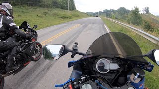 GSXR 750 top speed VS GSXR 1000 BATTLE [upl. by Sidoma779]