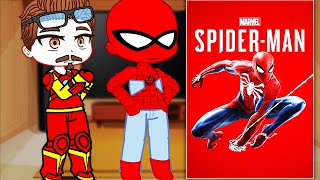 Avengers react to Spider Man  Gacha React [upl. by Wiles737]