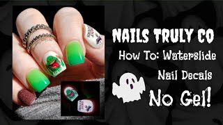 NO GEL 🤔 How to apply Waterslide nail decals with Dip Powder Liquids  Nails Truly Co [upl. by Gordan486]