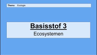 Havo 4  Ecologie en milieu  Basisstof 3 ecosystemen [upl. by Fishman]