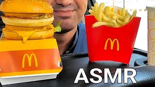 ASMR EATING l MCDONALDS BIG MAC BURGER amp FRIES I CAR MUKBANG l MICBANG ASMR [upl. by Hayila]