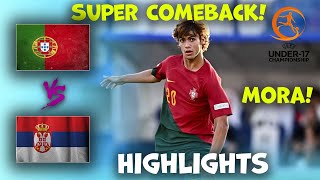 Portugal v Serbia  U17 Euro Championship semifinal  Highlights 02062024 [upl. by Gannie]