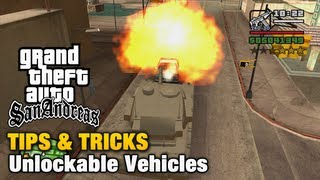 GTA San Andreas  Tips amp Tricks  Unlockable Vehicles [upl. by Danczyk]