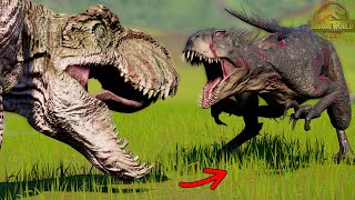 SCORPIUS REX LUCHAN PARA CONQUISTAR TERRITORIO DINOSAURIO VASTATOSAURUS Jurassic World Evolution 2 [upl. by Durst]