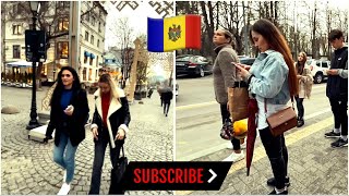 🇲🇩4k MOLDAVIAN WOMEN are STUNNINGWalking in the center of ChisinauRepublic of MoldovaApril 2022 [upl. by Wurst]