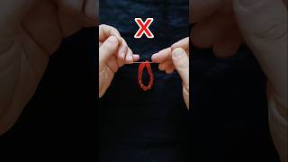 How to tie elastic thread braceletbileklik nasıl bağlanırbracelet connect shorts [upl. by Coshow324]