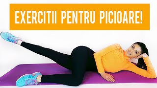 EXERCITII PENTRU PICIOARE ANTRENAMENT ACASA Slim Legs Workout HD [upl. by Karlen]