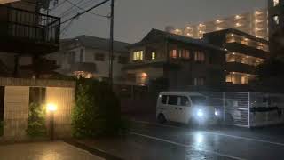 Japan Rain Thunderstorm Black Out Clip 20240807 ASMR Ambience Sound Sleep Meditate Relax Tokyo [upl. by Rawdan]