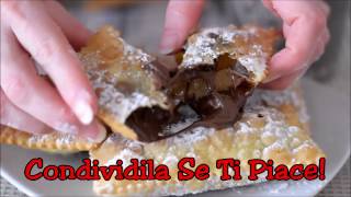 CHIACCHIERE RIPIENE ALLA NUTELLA [upl. by Lenette]